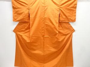 未使用品　格子織出し着物アンサンブル